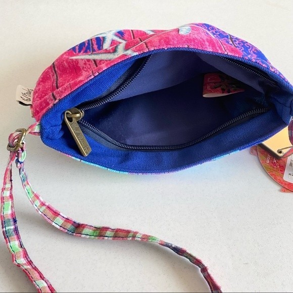 Summer Beach Canvas Crossbody Womens Purse Artsy Colorful - Picture 4 of 10